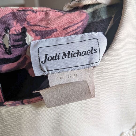 Vintage 80s Jodi Michaels Floral Midi Dress Cottagecore Prairie Twee Size 9/10 - Picture 8 of 13